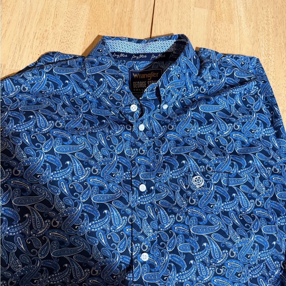 Wrangler George Strait Collection Paisley Button-Down Shirt – Men’s XXL